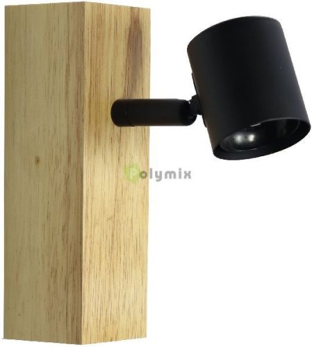 Fali Lámpa Madeline 1xE27 Foglalattal Fa/Fekete