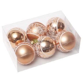 Karácsonyfadísz Gömb 6cm Festett Arany 6db/doboz