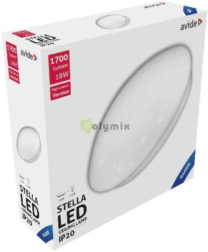 LED Mennyezeti Lámpa Stella (Csillagos) 18W 330*100mm CW 6400K