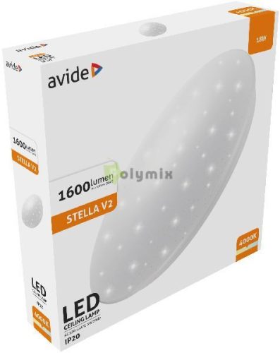 LED Mennyezeti Lámpa Stella V2 18W 330*65mm NW 4000K