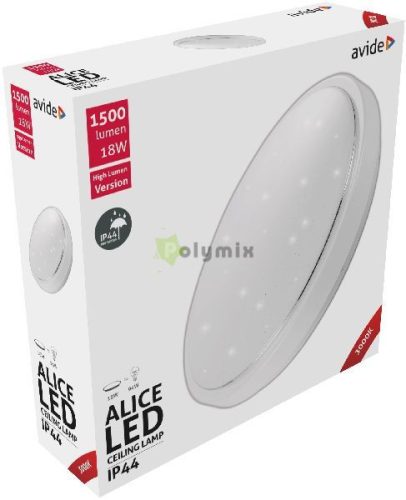 LED Mennyezeti Lámpa IP44 Alice 18W 330*100mm WW 3000K