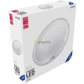 LED Mennyezeti Lámpa Pandora (Alu) 24W 380*110mm CW 6400K