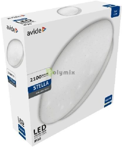 LED Mennyezeti Lámpa Stella (Csillagos) 24W 380*110mm CW 6400K