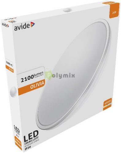 LED Mennyezeti Lámpa Olivia Ezüst 24W 380*50mm NW 4000K