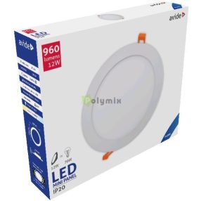 LED Beépíthető Kerek Mennyezeti Lámpa ALU 12W CW 6400K