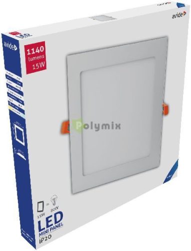 LED Négyzetes Mennyezeti Lámpa ALU 15W 6400K