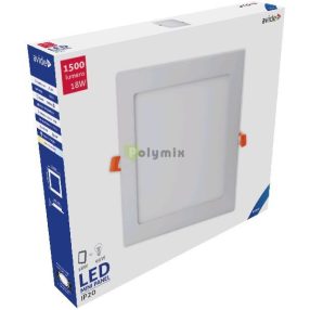  LED Beépíthető Négyzetes Mennyezeti Lámpa ALU 18W CW 6400K