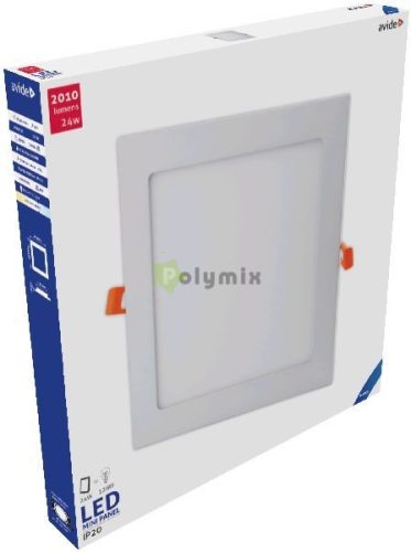 LED Beépíthető Négyzetes Mennyezeti Lámpa ALU 24W CW 6400K