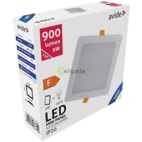   LED Beépíthető Négyzetes Mennyezeti Lámpa Műanyag 9W CW 6400K