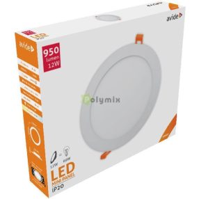 LED Beépíthető Kerek Mennyezeti Lámpa ALU 12W NW 4000K