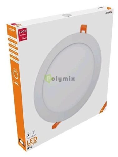 LED Beépíthető Kerek Mennyezeti Lámpa ALU 24W NW 4000K