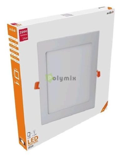 LED Beépíthető Négyzetes Mennyezeti Lámpa ALU 24W NW 4000K