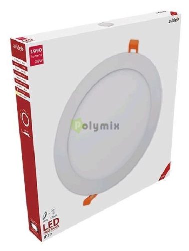 LED Beépíthető Kerek Mennyezeti Lámpa ALU 24W WW 3000K