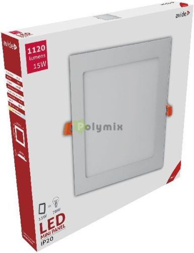 LED Beépíthető Négyzetes Mennyezeti Lámpa ALU 15W WW 3000K