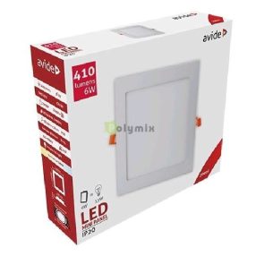   LED Beépíthető Négyzetes Mennyezeti Lámpa ALU 6W WW 3000K