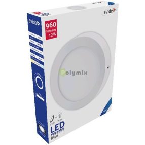   LED Falra Szerelhető Kerek Mennyezeti Lámpa ALU 12W CW 6400K