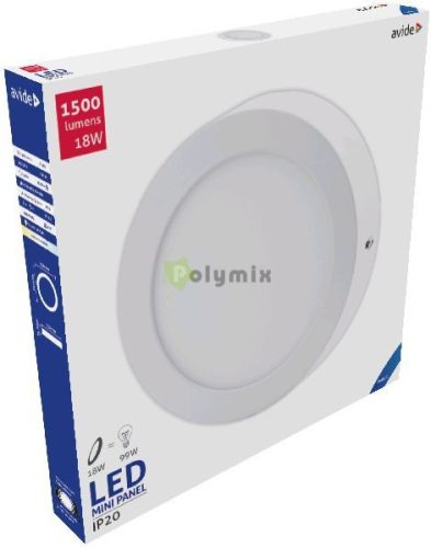 LED Falra Szerelhető Kerek Mennyezeti Lámpa ALU 18W CW 6400K