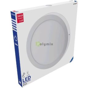   LED Falra Szerelhető Kerek Mennyezeti Lámpa ALU 24W CW 6400K