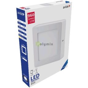   LED Falra Szerelhető Négyzetes Mennyezeti Lámpa ALU 12W CW 6400K