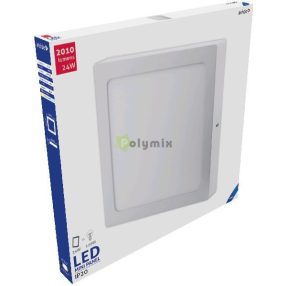   LED Falra Szerelhető Négyzetes Mennyezeti Lámpa ALU 24W CW 6400K