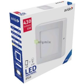   LED Falra Szerelhető Négyzetes Mennyezeti Lámpa ALU 6W CW 6400K