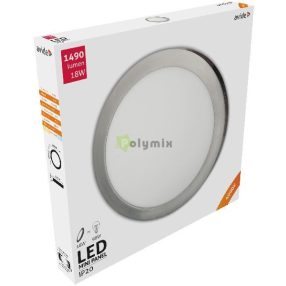  LED Falra Szerelhető Kerek Mennyezeti Lámpa ALU Szatén Nikkel 18W NW 4000K
