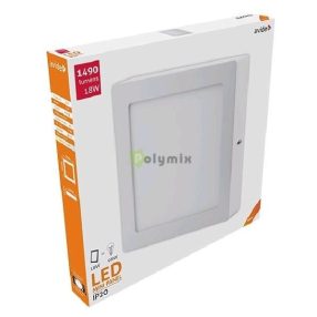   LED Falra Szerelhető Négyzetes Mennyezeti Lámpa ALU 18W NW 4000K