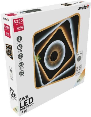 Design Mennyezeti Lámpa Ewa 100W (50+50) RF Távirányítóval