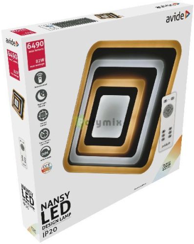 Design Mennyezeti Lámpa Nansy 82W(41+41) RF Távirányítóval