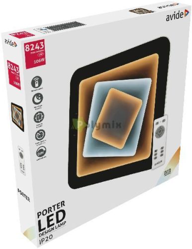 Design Mennyezeti Lámpa Porter 106W(53+53) RF Távirányítóval