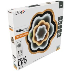   Design Mennyezeti Lámpa Rosa 90W(45+45) RF Távirányítóval