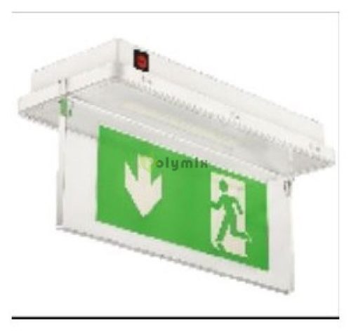 Exit Fény felületre szerelhető vízszintes plexivel IP65