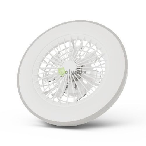 Mennyezeti lámpa ventilátorral Wanda ezüst, 2x24W+15W motor, távirányítóval