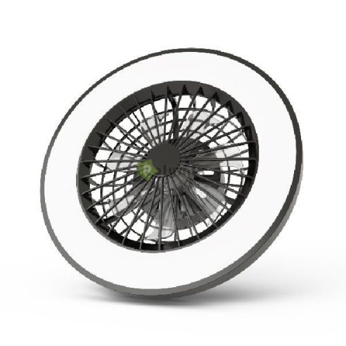 Mennyezeti lámpa ventilátorral Whitney fekete, 2x24W+15W motor, távirányítóval