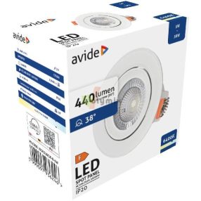 LED Beépíthető Spot 38° Kerek 5W CW 6400K