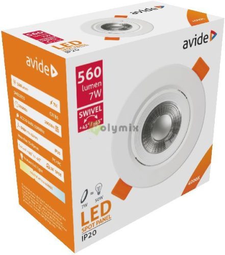 LED Beépíthető Spot 38° Kerek 7W NW 4000K