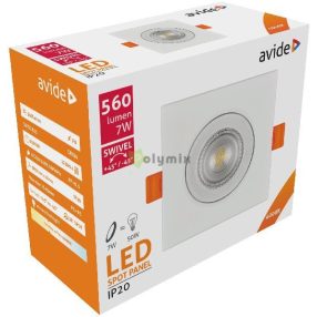 LED Beépíthető Spot 38° Négyzetes 7W NW 4000K