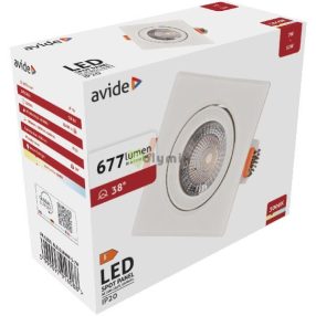 LED Beépíthető Spot 38° Négyzetes 7W WW 3000K
