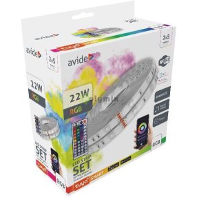   LED Szalag Bliszter 12V 22W RGB 2x5m TUYA - Zene vez. + IR távirányító