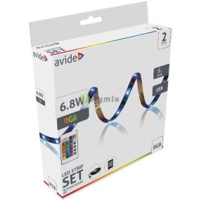   LED Szalag Bliszter 5V SMD5050 30LED RGB IP65 2m + IR 24 táv.