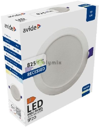 LED Beépíthető Kerek Mennyezeti Lámpa Műanyag 9W CW 6400K