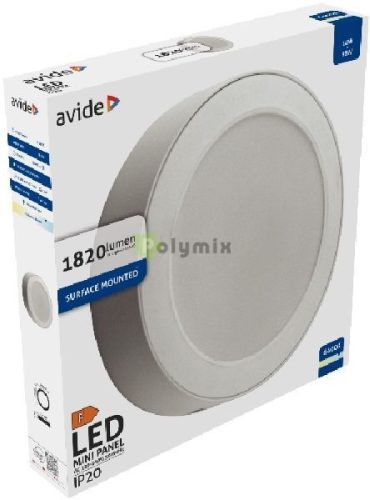 LED Falra Szerelhető Kerek Mennyezeti Lámpa Műanyag 18W CW 6400K