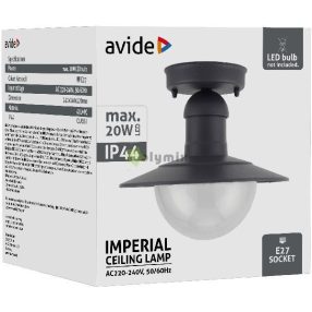 kültéri mennyezeti lámpa Imperial 1xE27 IP44 Antracit
