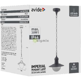 kültéri függeszték lámpa Imperial 1xE27 IP44 Antracit