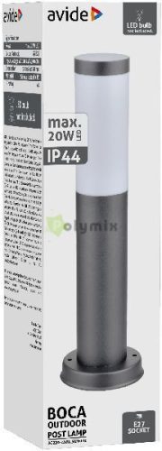 kültéri álló lámpa Boca 1xE27 450mm IP44 Antracit