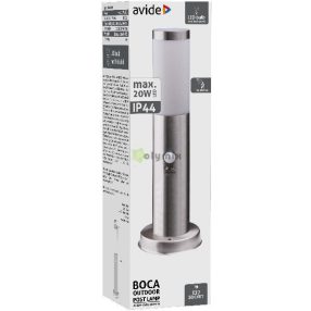   kültéri álló lámpa Boca 1xE27 PIR 450mm IP44 Szatén Nikkel