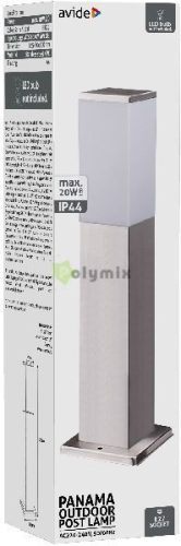 kültéri álló lámpa Panama 1xE27 500mm IP44 Szatén Nikkel