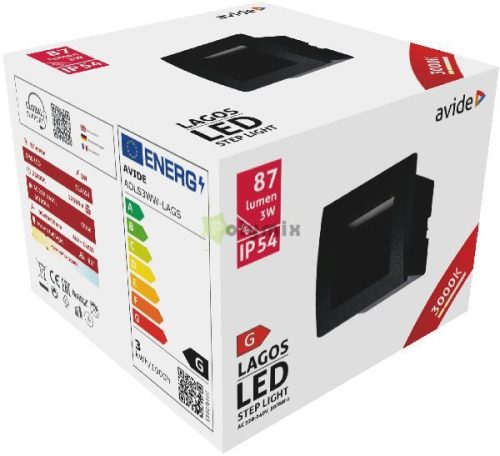 kültéri lépcső lámpa beépíthető Lagos LED 3W WW IP54 9cm