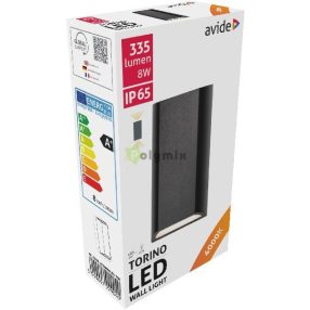 kültéri fali lámpa Torino 2 irányú LED 8W NW IP65