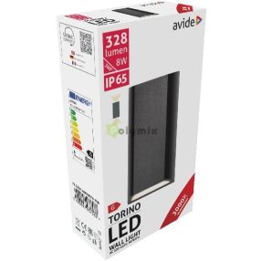 kültéri fali lámpa Torino 2 irányú LED 8W WW IP65